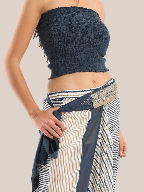 Elastic voile tube top